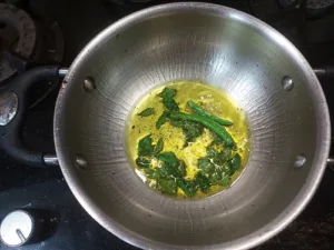 kadhi kaise banti hai steps_Heating of Pan & Saute